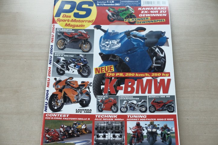 Deckblatt PS Sport Motorrad (11/2003)
